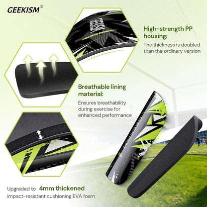 Soccer Shin Guards for Youth Kids Toddler - Soccer Shin Pads for Teens & Men, Protective Football Gear for 3-16 Years Boys Girls & Adult, World Cup Lightweight Soccer Equipment