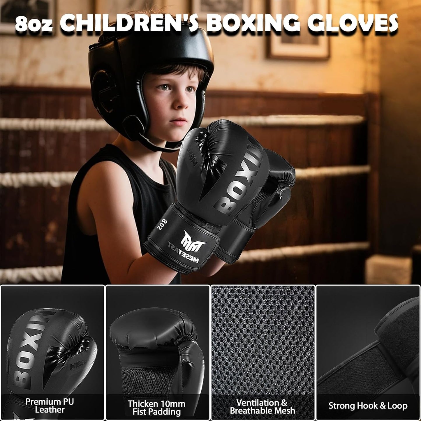 Punching Bag for Kids Teenagers, 2.7Ft Kids Punching Bag with 8 OZ Boxing Gloves for Youth Boxing MMA Karate Kickboxing - Unfilled