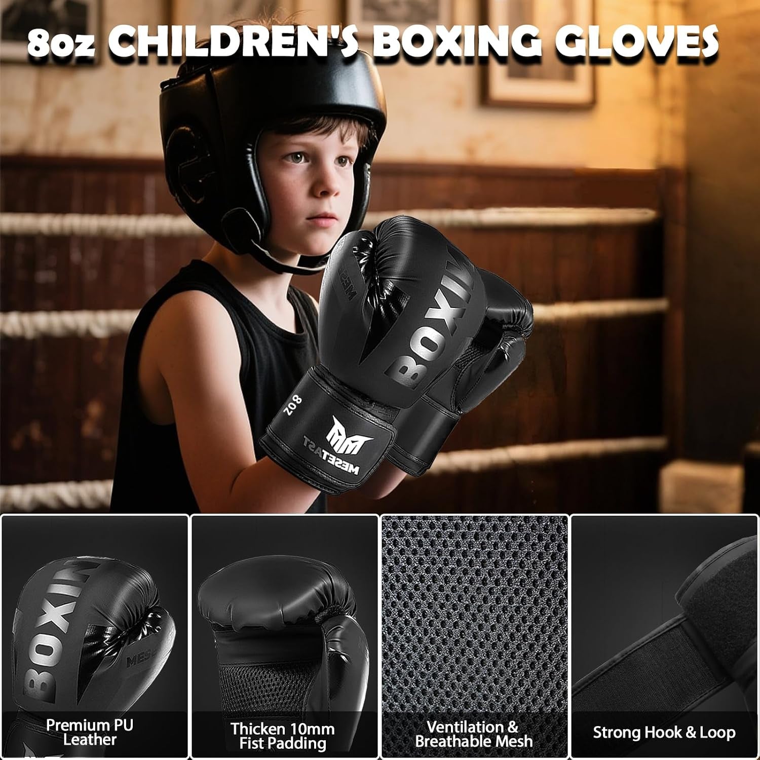 Punching Bag for Kids Teenagers, 2.7Ft Kids Punching Bag with 8 OZ Boxing Gloves for Youth Boxing MMA Karate Kickboxing - Unfilled
