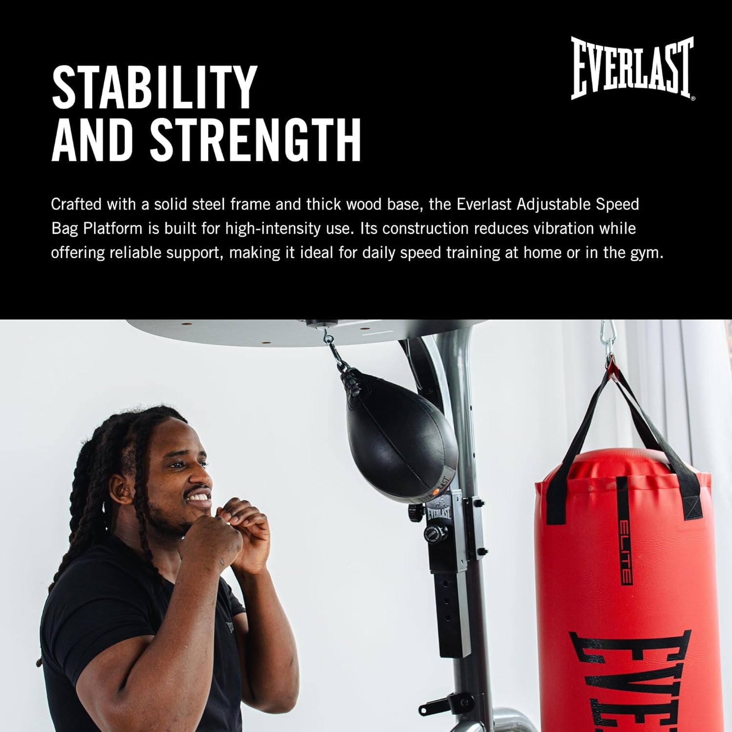 Adjustable Speed Bag Platform – Heavy-Duty Speed Bag Mount for Boxing, Training & Cardio – Bag Not Included