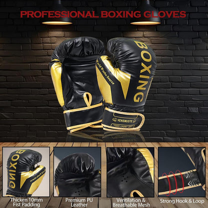 Punching Bag for Adults, 4Ft Heavy Boxing Bag Set with 12Oz Boxing Gloves, MMA Karate Kickboxing Boxing Home Gym Martial Art - Unfilled