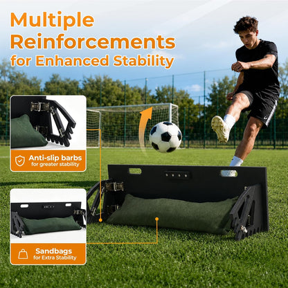 HDPE 3-In-1 Soccer Rebounder Board,Foldable & Portable Soccer Training Rebounder for Indoor Outdoor Training