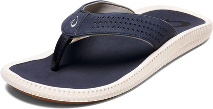 Olukai Ulele Men'S Beach Sandals, Water Resistant Flip Flops, Arch Support & Comfort Fit, Lightweight & Durable, Enhanced Grip & Traction