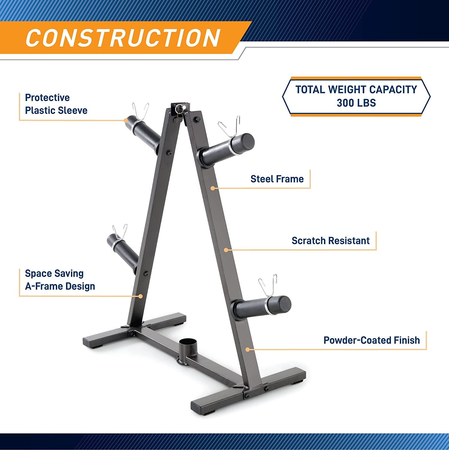 Olympic Weight Plate Tree for 2-Inch Plates Weight Storage Rack
