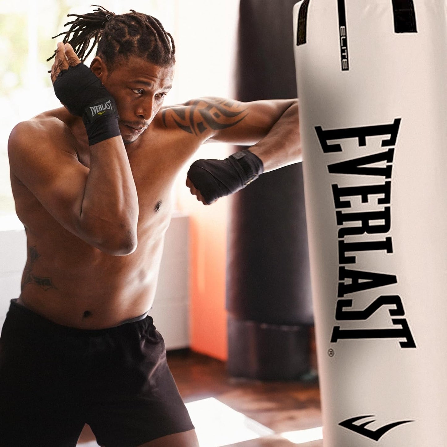 Elite Punching Bag – Hanging Heavy Bag for Adults with Dual Strap System | Durable Boxing Bag for Boxing, MMA, Muay Thai, Home Gym Training