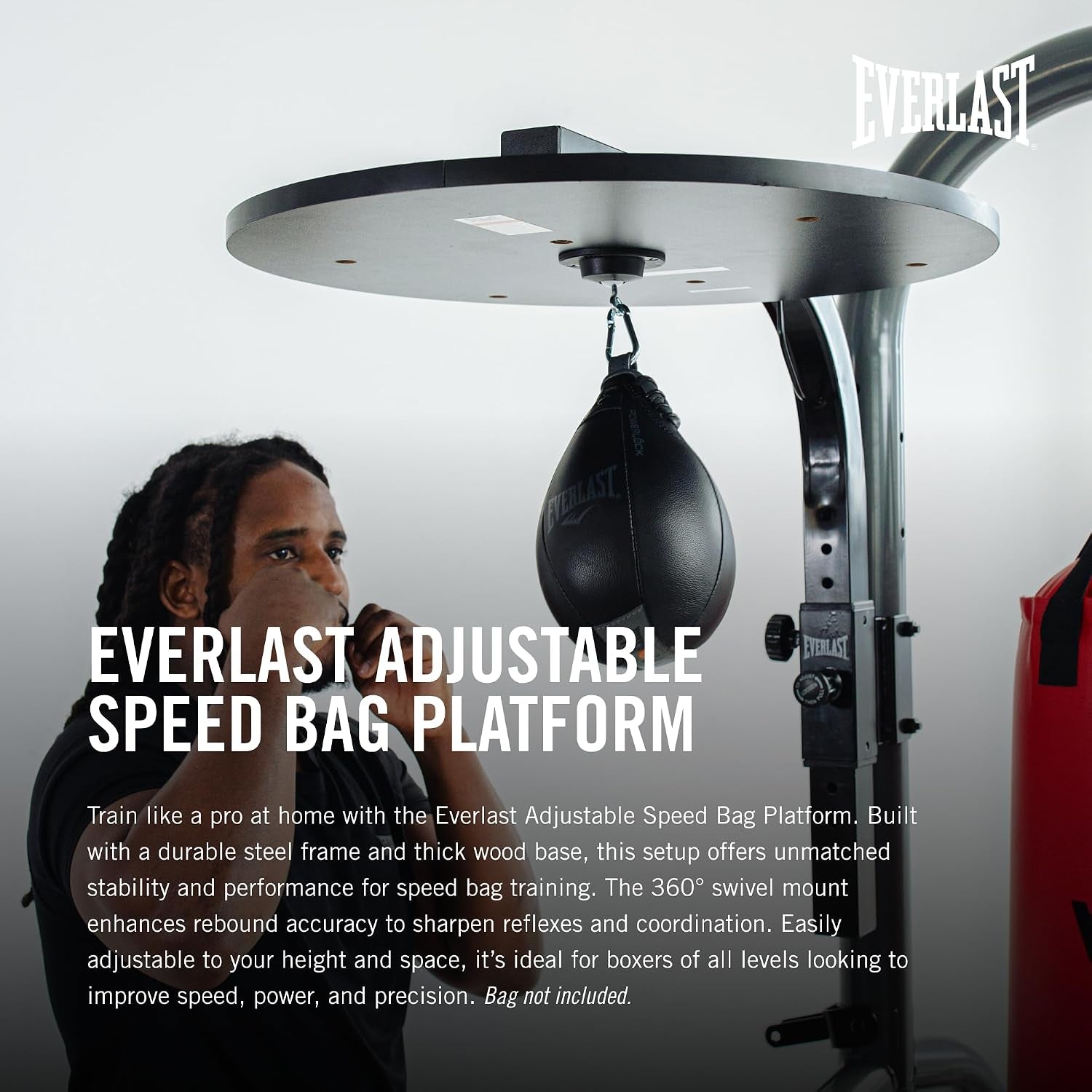 Adjustable Speed Bag Platform – Heavy-Duty Speed Bag Mount for Boxing, Training & Cardio – Bag Not Included