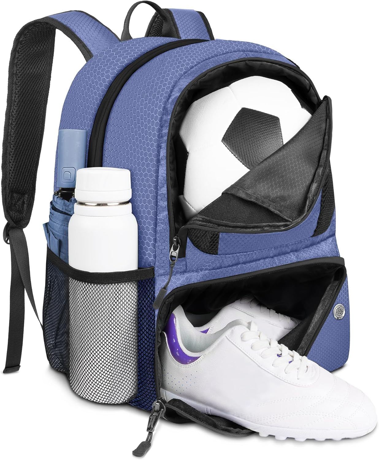 Soccer Backpack,Soccer Bag with Ball Holder, Water Resistant Sport Equipment Bags Fit Basketball Volleyball Football
