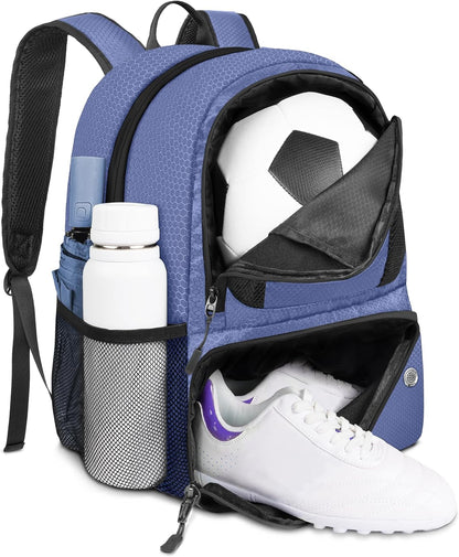 Soccer Backpack,Soccer Bag with Ball Holder, Water Resistant Sport Equipment Bags Fit Basketball Volleyball Football