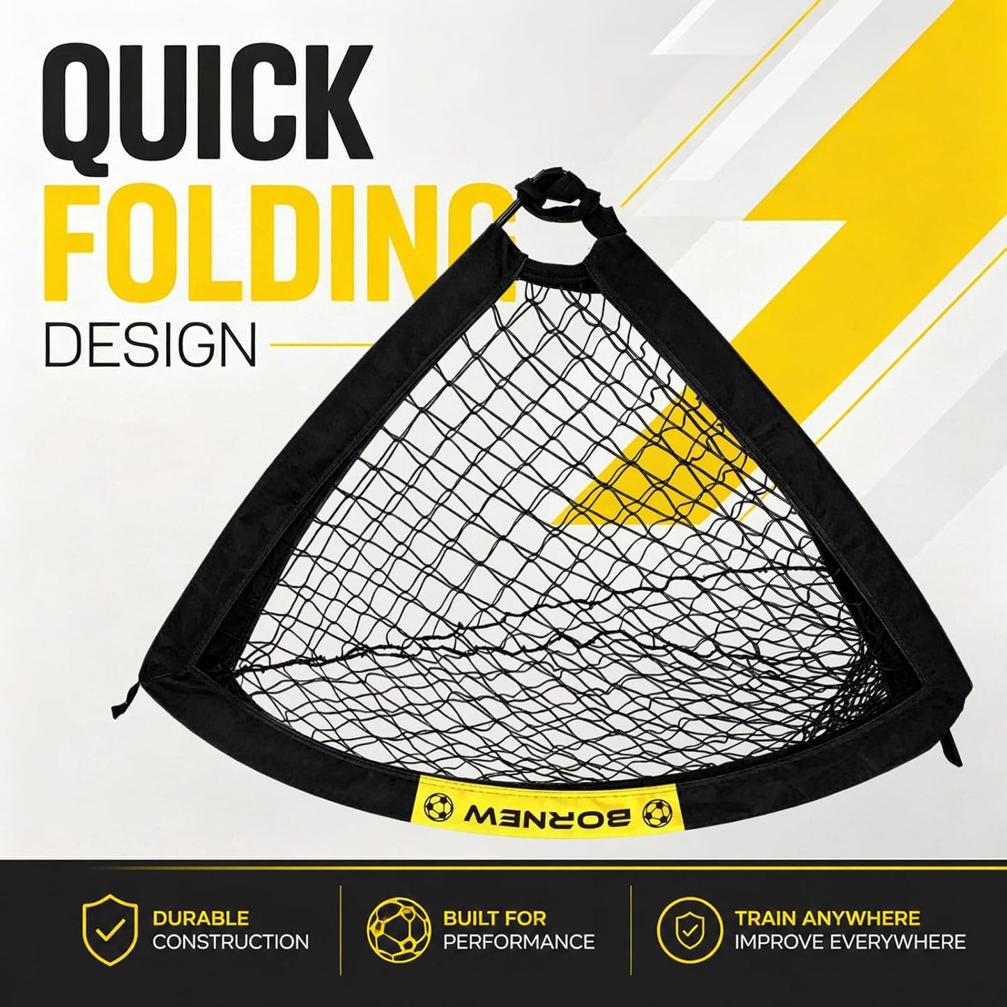 Soccer Goal - Backyard & Indoor Soccer Goals for Kids, 6X4 / 4X3 Ft Portable Pop up Soccer Nets for Youth & Adult, Outdoor Games, Soccer Training Equipment Ages 3-16 Year Gift