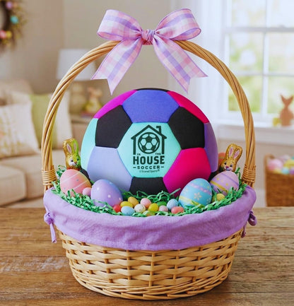 In the House Soccer Ball - Indoor Size 4 Padded Soccer Ball for Girls (Ages 3+), Boys (Ages 3+) & Adults - Bring Soccer Practice Home - Perfect for Juggling - Gift for Soccer Player