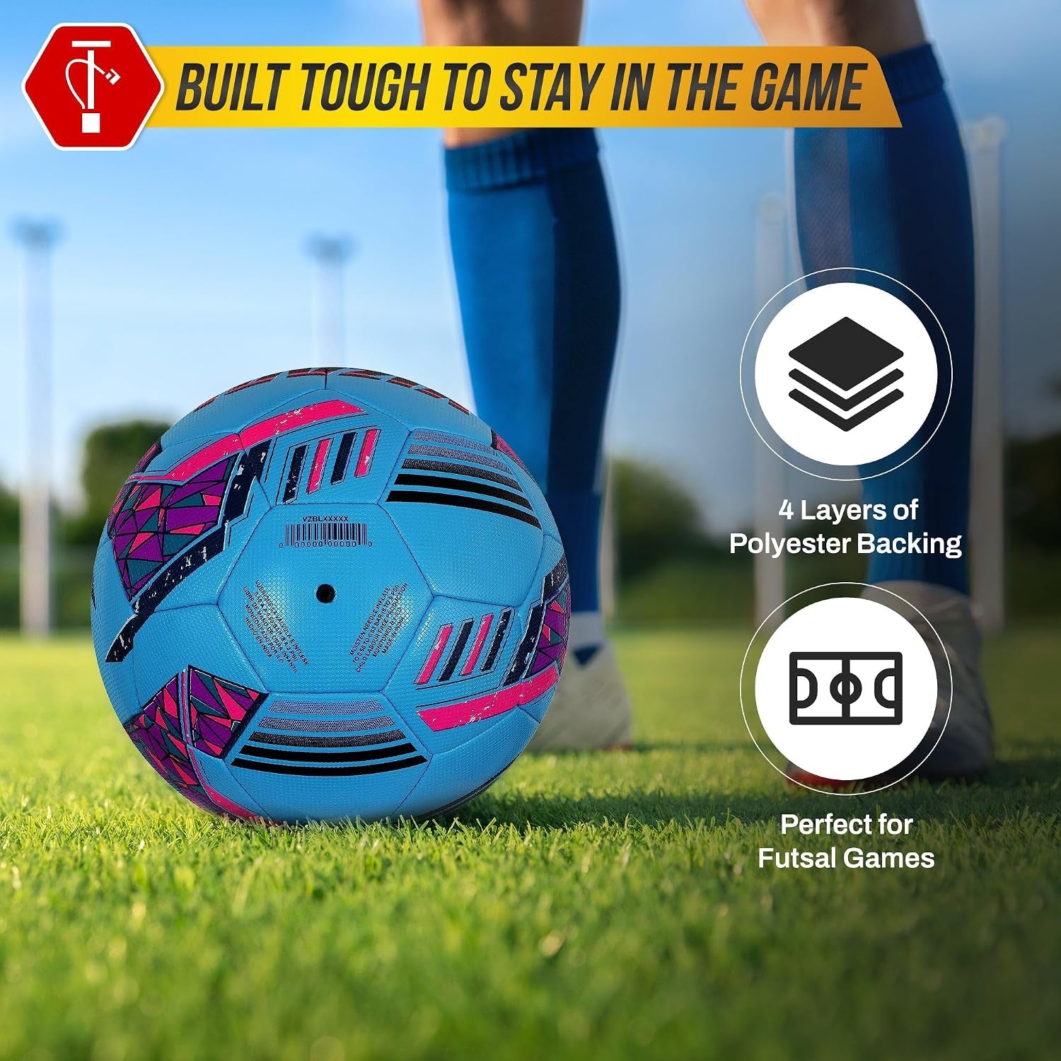 Reflect Pro Soccer Ball Size | Hand-Stitched Shiny TPU Cover | Perfect Youth Soccer Ball for Boys and Girls | Durable Futsal Football for Indoor and Outdoor Play (Pack of 1, 6 & 12)